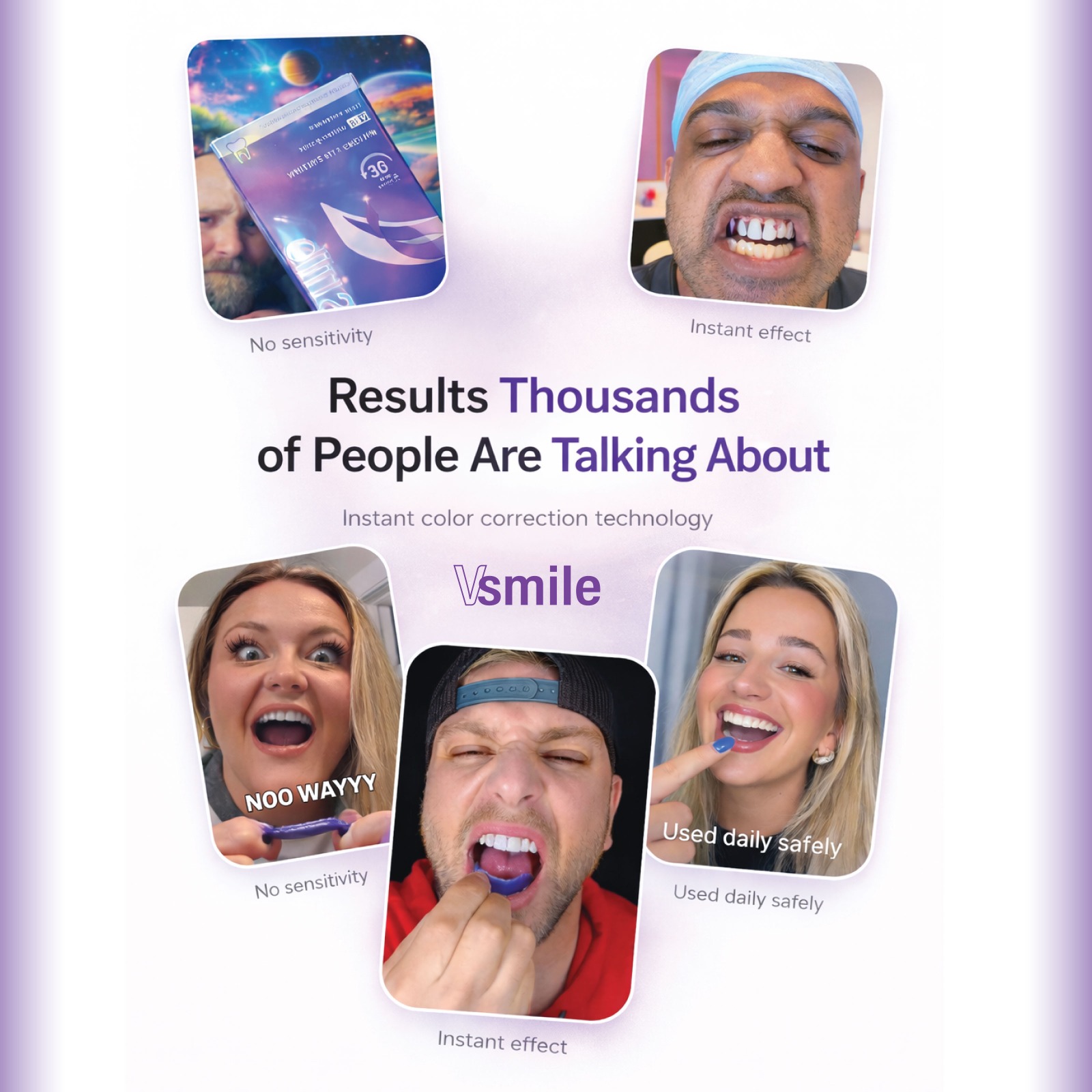 Step 3 — reveal a brighter smile with VSmile teeth whitening